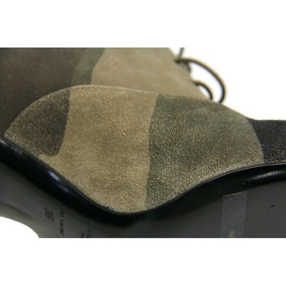 Saint Laurent Boots Pointed Toe CamO High Heel Ankle Booties Size 36 US 5 w BOX - Picture 9 of 12